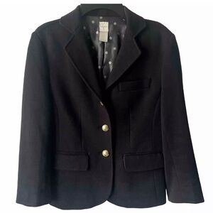 Aqua Black Womens Blazer Size Small With Gold Buttons